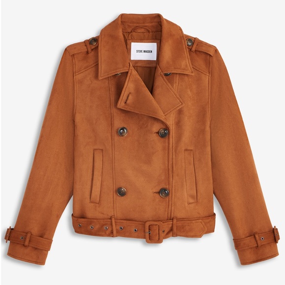 Steve Madden Jackets & Blazers - Steve Madden Faux Suede Tan Jacket Size‎ Large